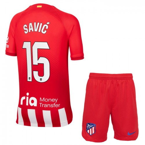 Atlético Madrid Savic 15 Pelipaita Koti 2023-24 - Lasten Atlético Madrid Savic 15 Pelipaita Koti 2023-24 - Lasten